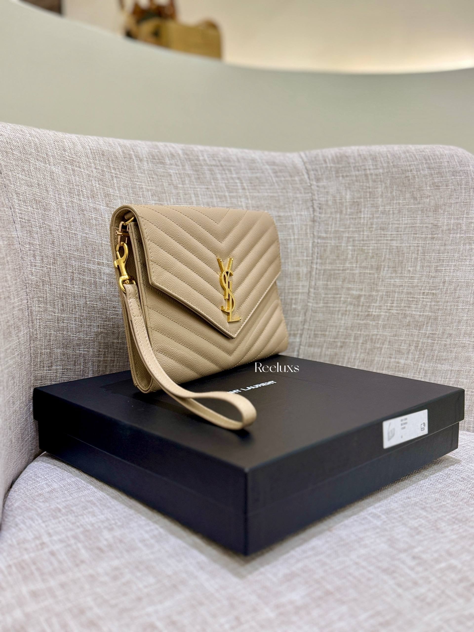 SAINT LAURENT Cassandre Matelassé Flap Pouch