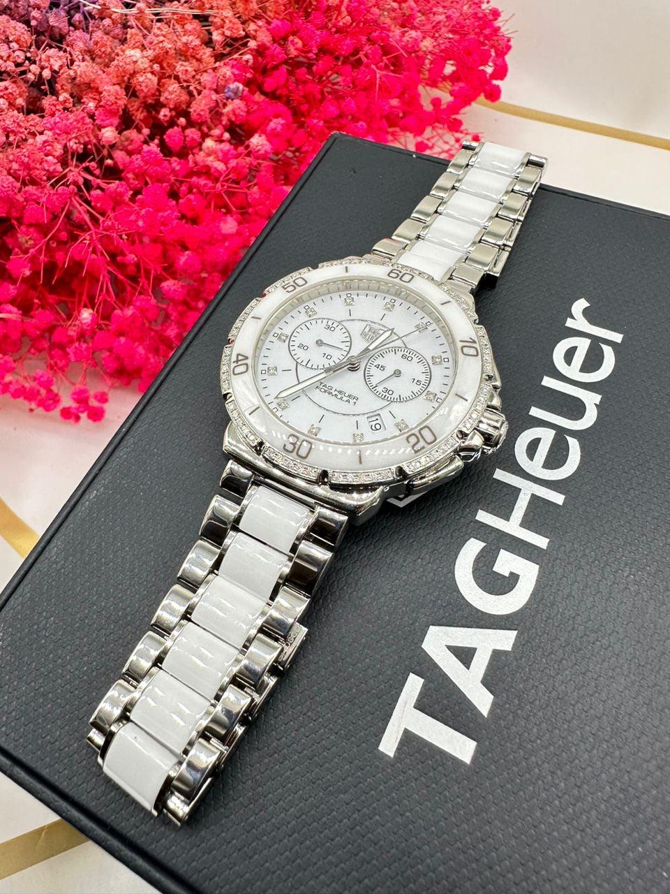 TAG HEUER Formula1 White Dial Diamond Women’s Watch - Reeluxs 