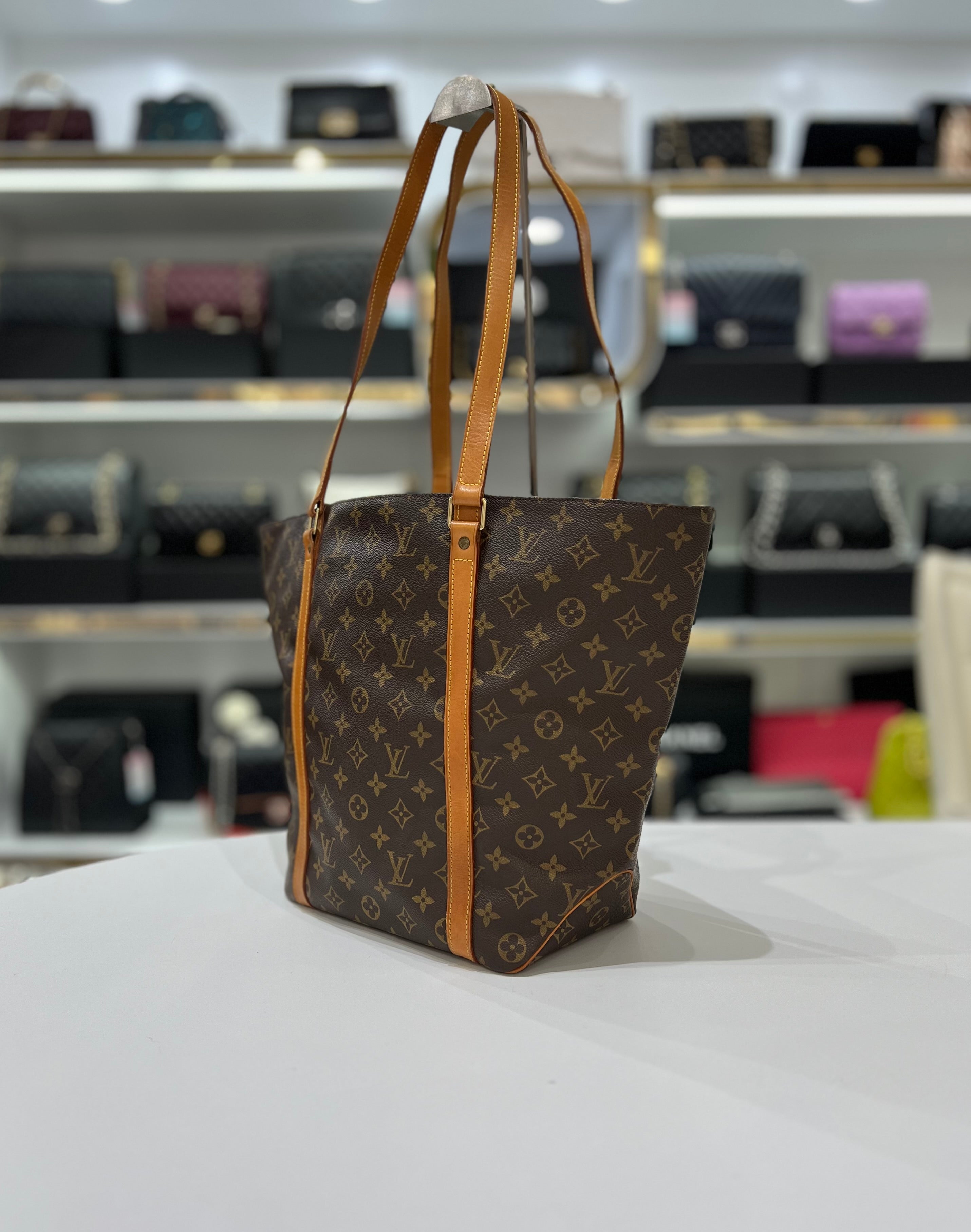 LOUIS VUITTON Monogram Canvas Sac Shopping Tote Bag For Women - Reeluxs 