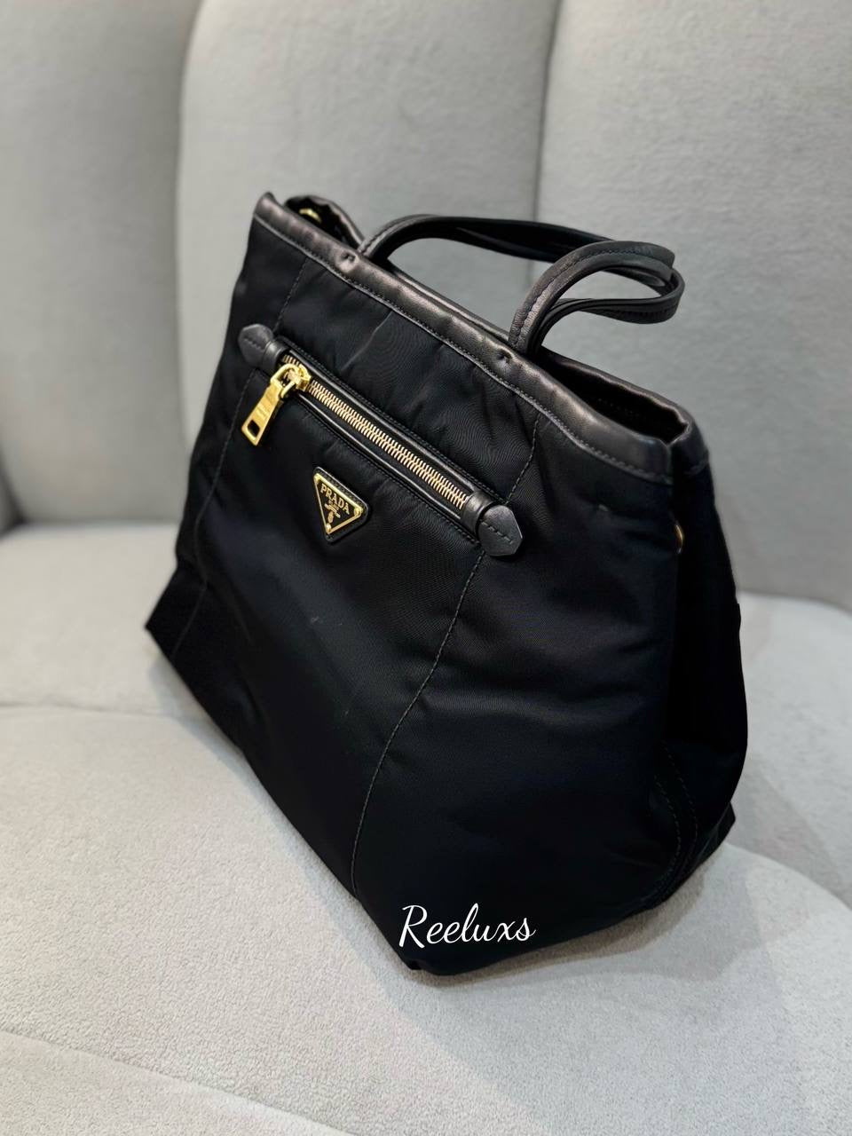 PRADA Tessuto Saffiano Nylon Tote Bag