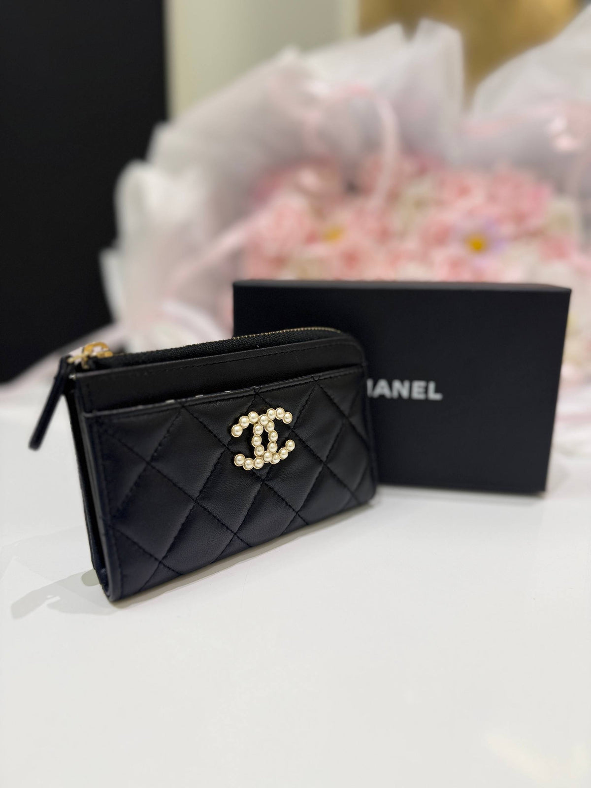 CHANEL Small Folding Compact Wallet Mini Wallet