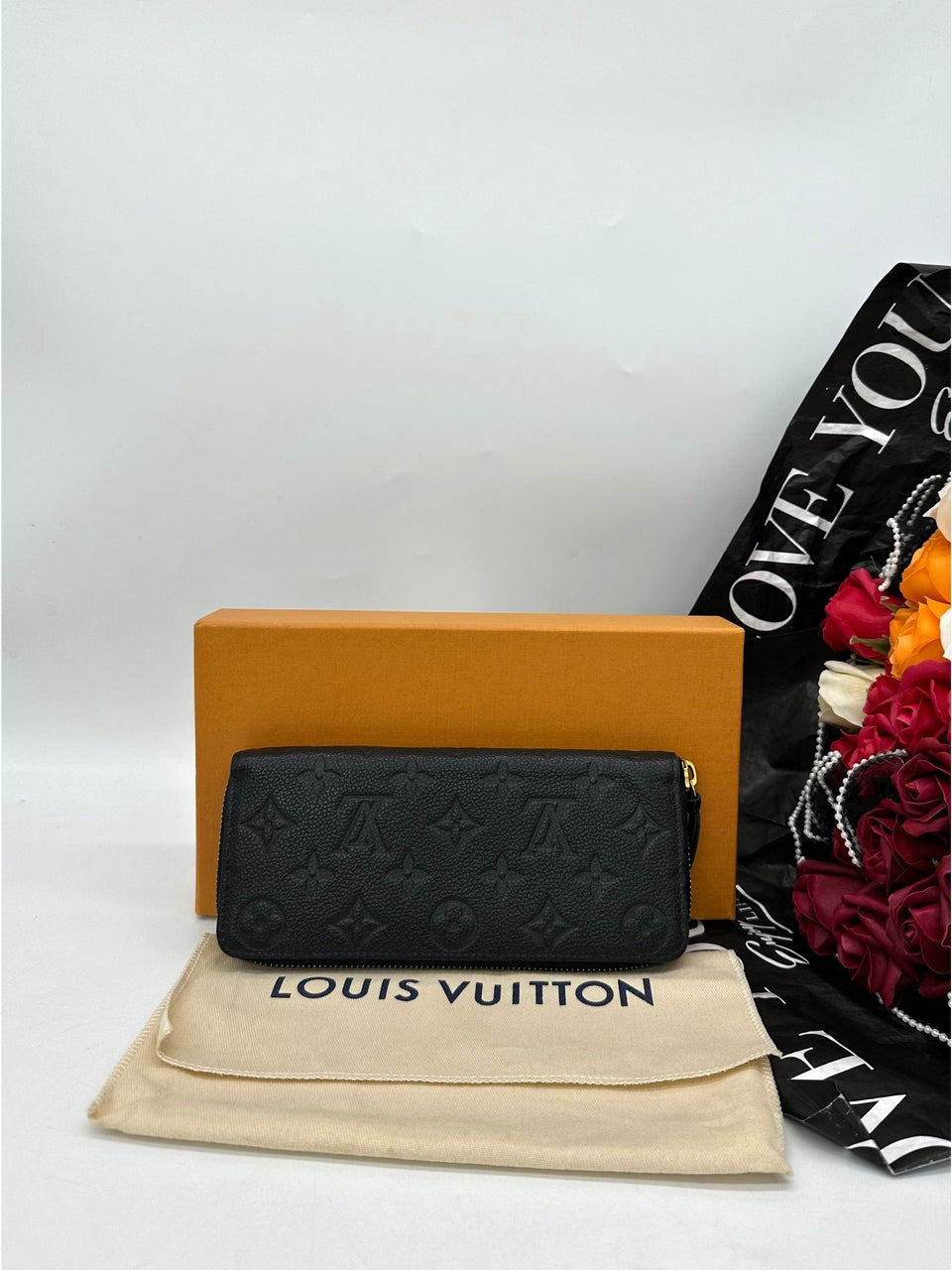 LOUIS VUITTON Portefeuille Clemence Long Wallet Monogram Empreinte Black - Reeluxs 