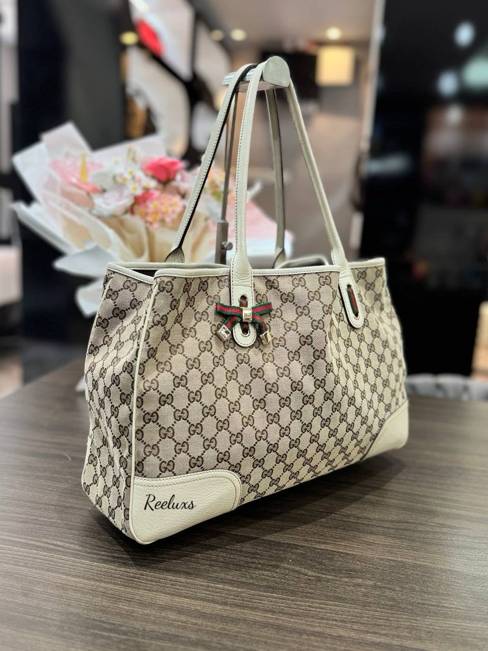 GUCCI GG Canvas Princy Tote Handbag