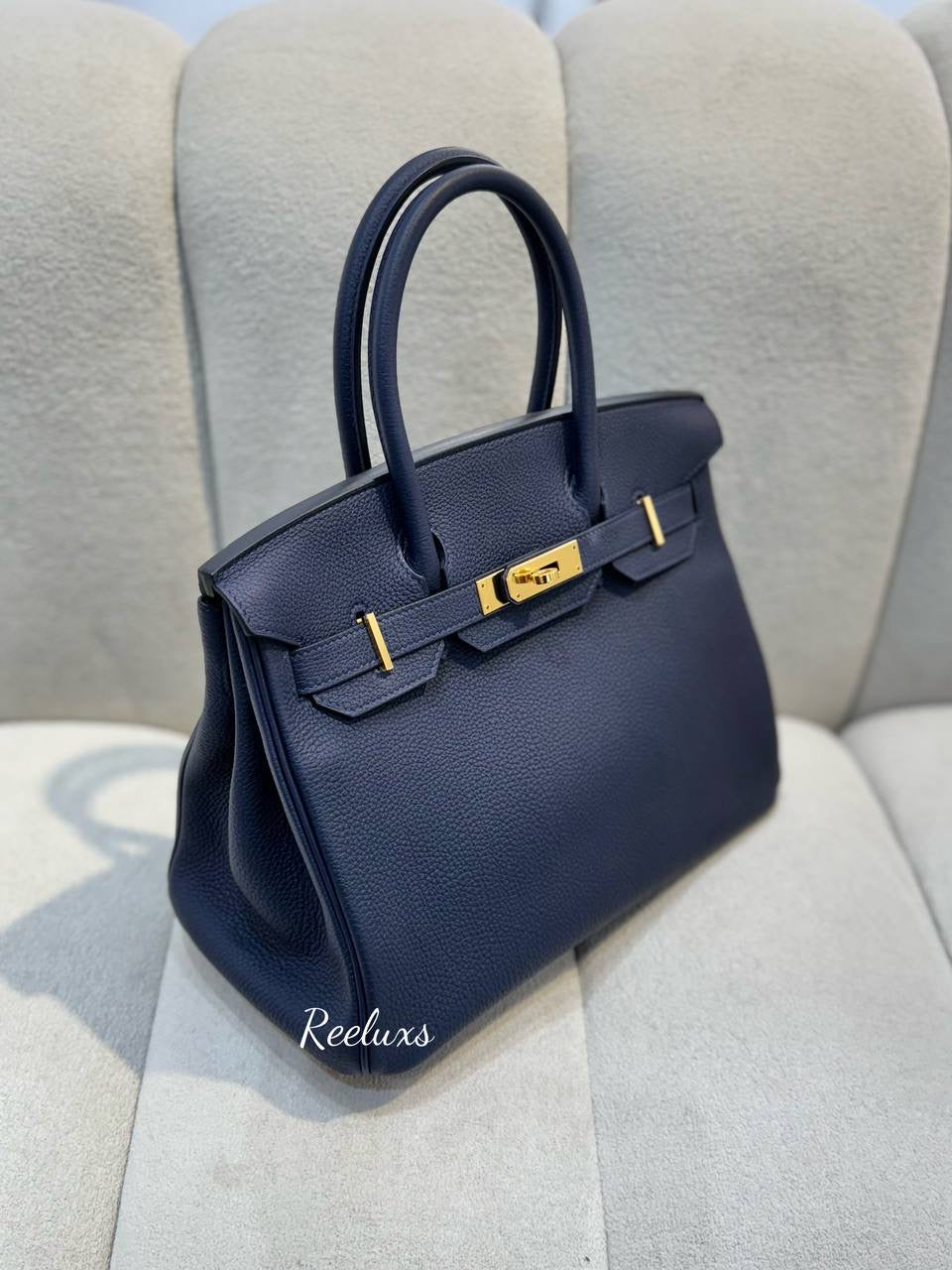 HERMES Birkin 30 Gold Hardware Handbag  -GHW
