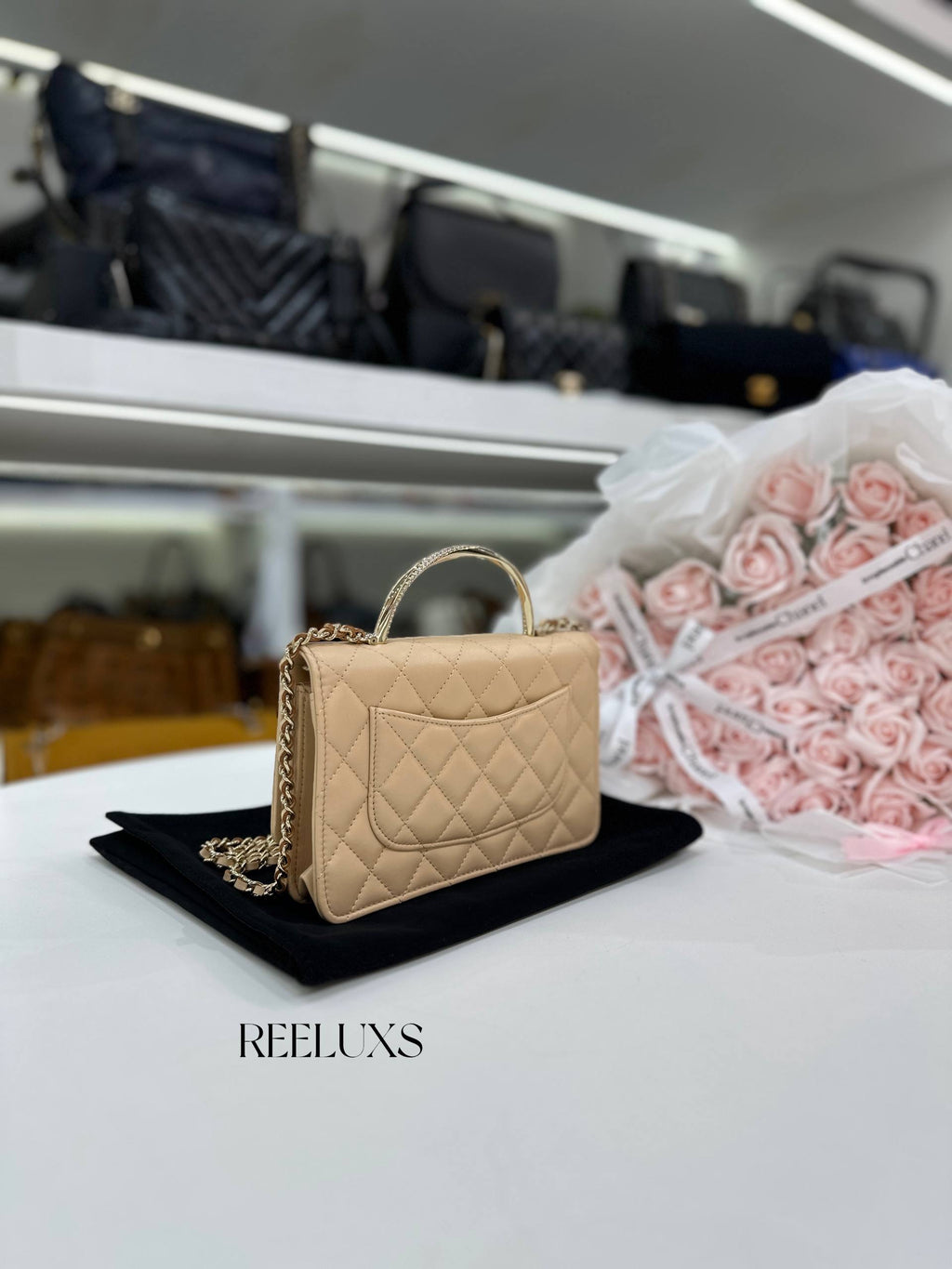 CHANEL Metal Top Handle Wallet on Chain (WOC)