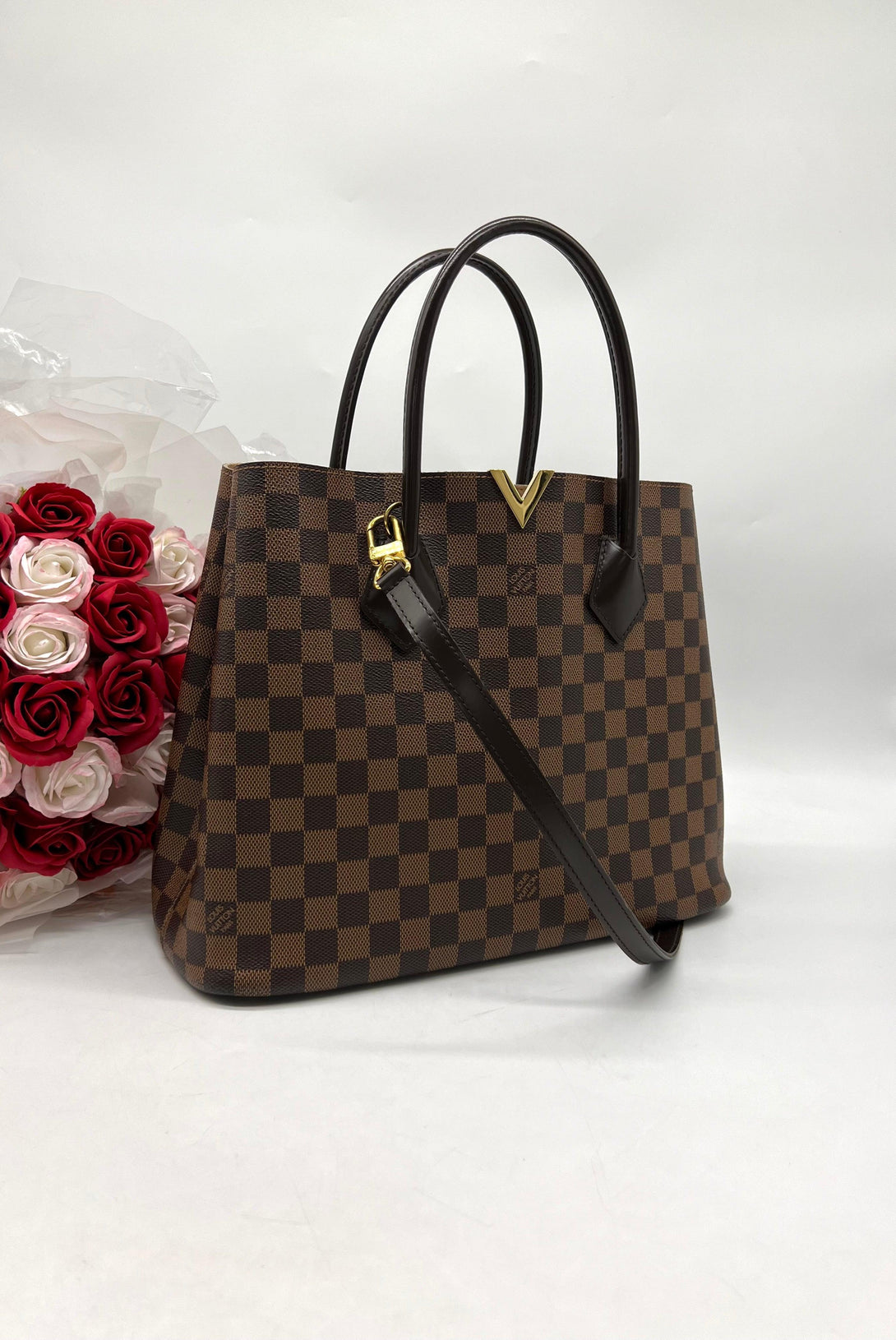 LOUIS VUITTON KENSINGTON DAMIER EBENE BAG - Reeluxs 