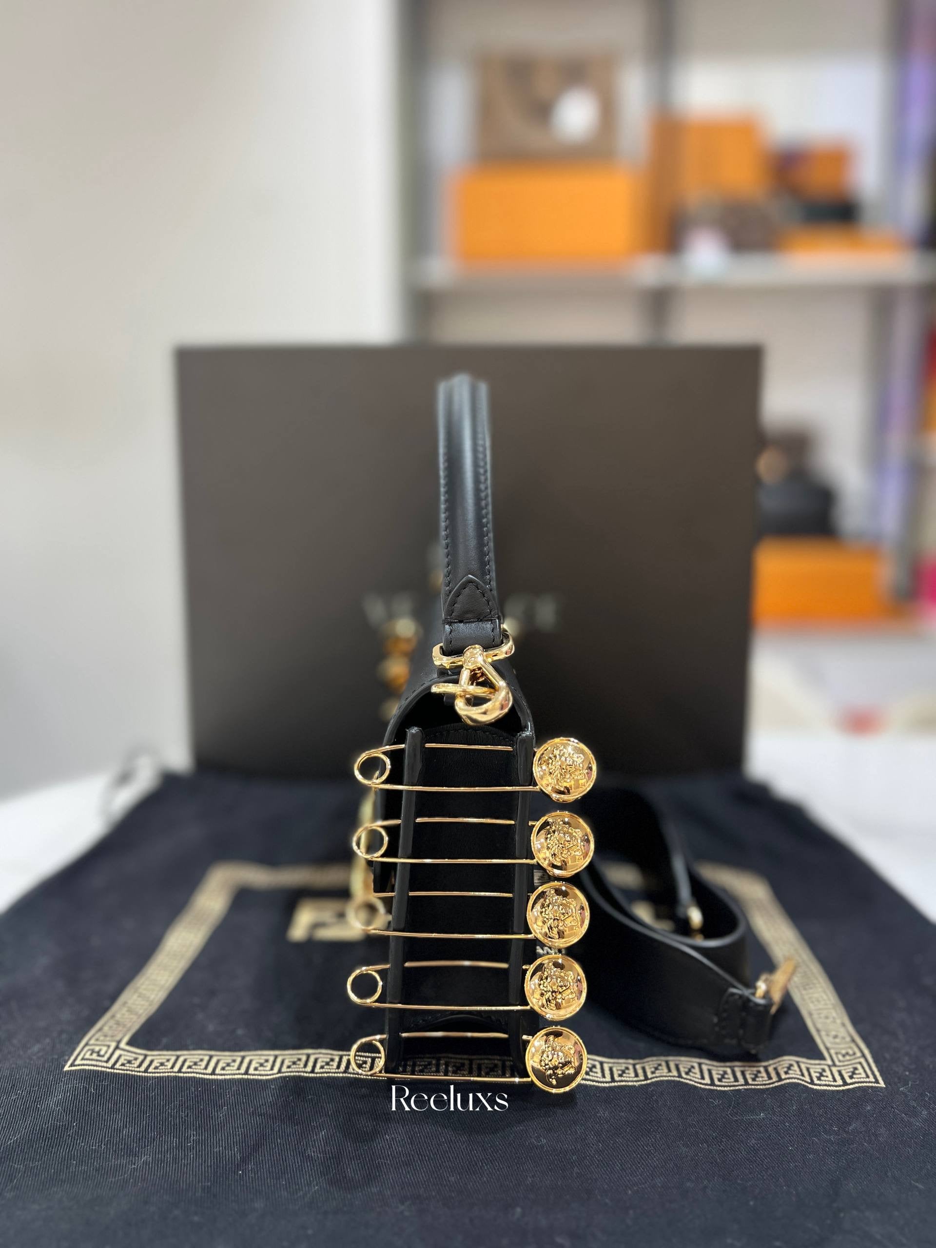 FENDI x VERSACE Viltello Seta Fendace Brooch Baguette