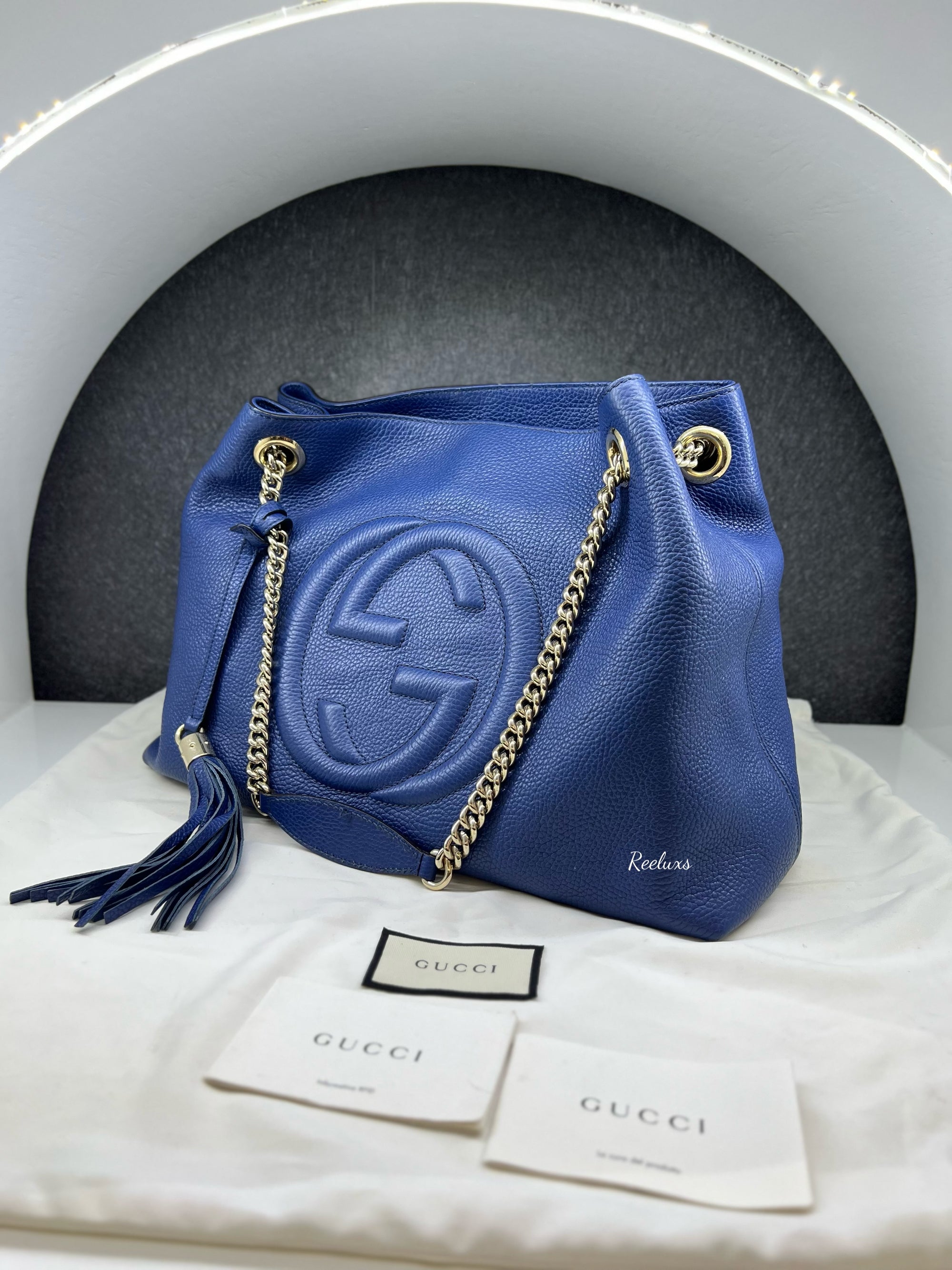 GUCCI Cellarius Medium Soho Chain Shoulder Bag