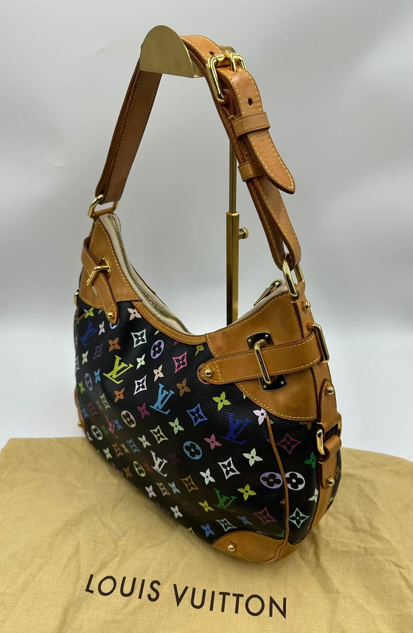 LOUIS VUITTON Vuitton Multicolore Greta Monogram Noir Bag - Reeluxs 