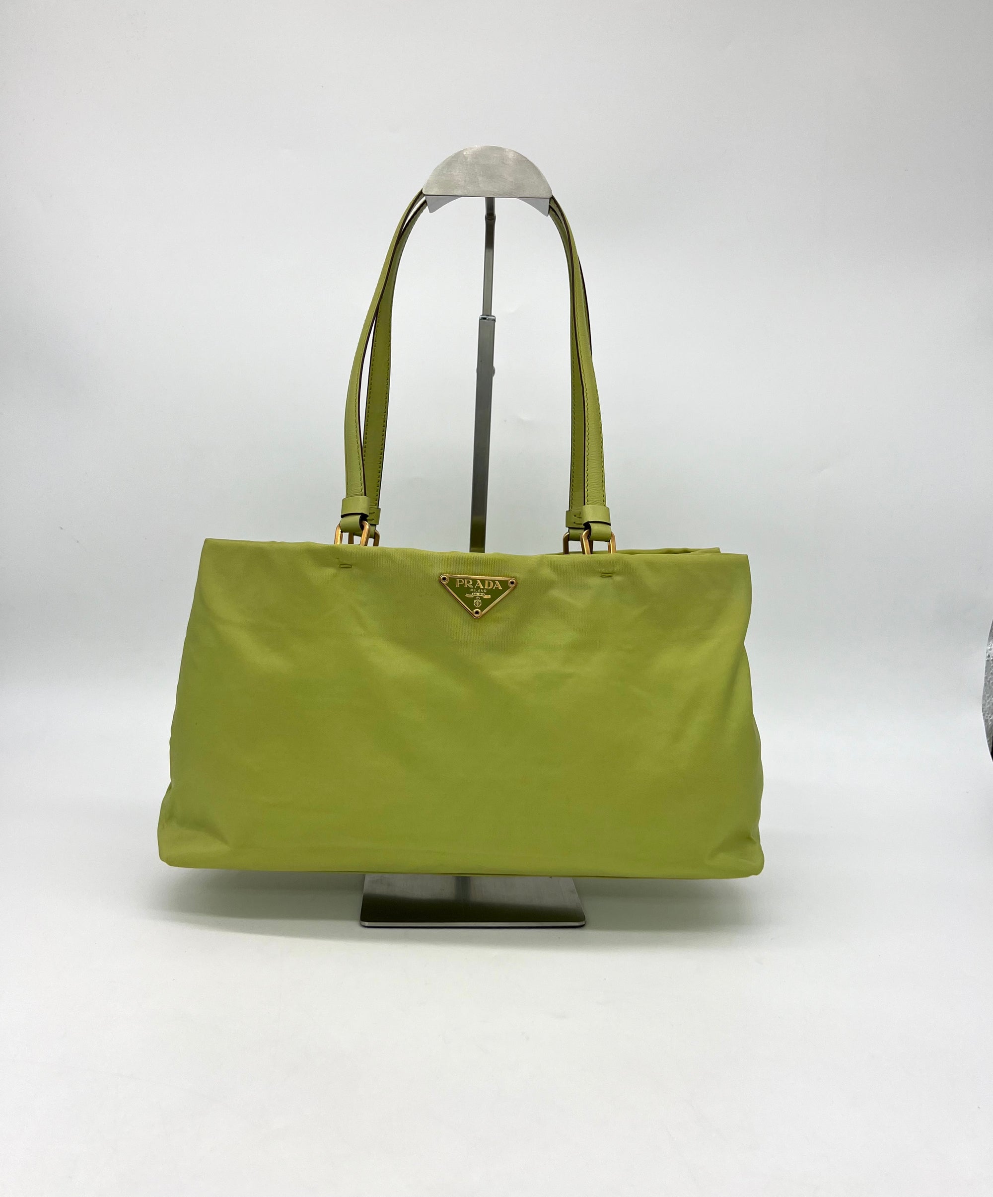 PRADA Lime Green Satin Mini Bag - Reeluxs 