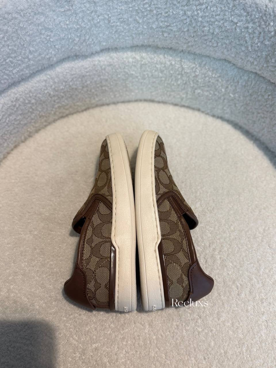 Coach Mott Driver Khaki Signature Loafers