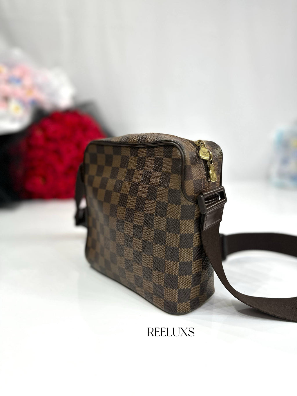 LOUIS VUITTON LV Damier Olaf PM Pochette Shoulder Bag