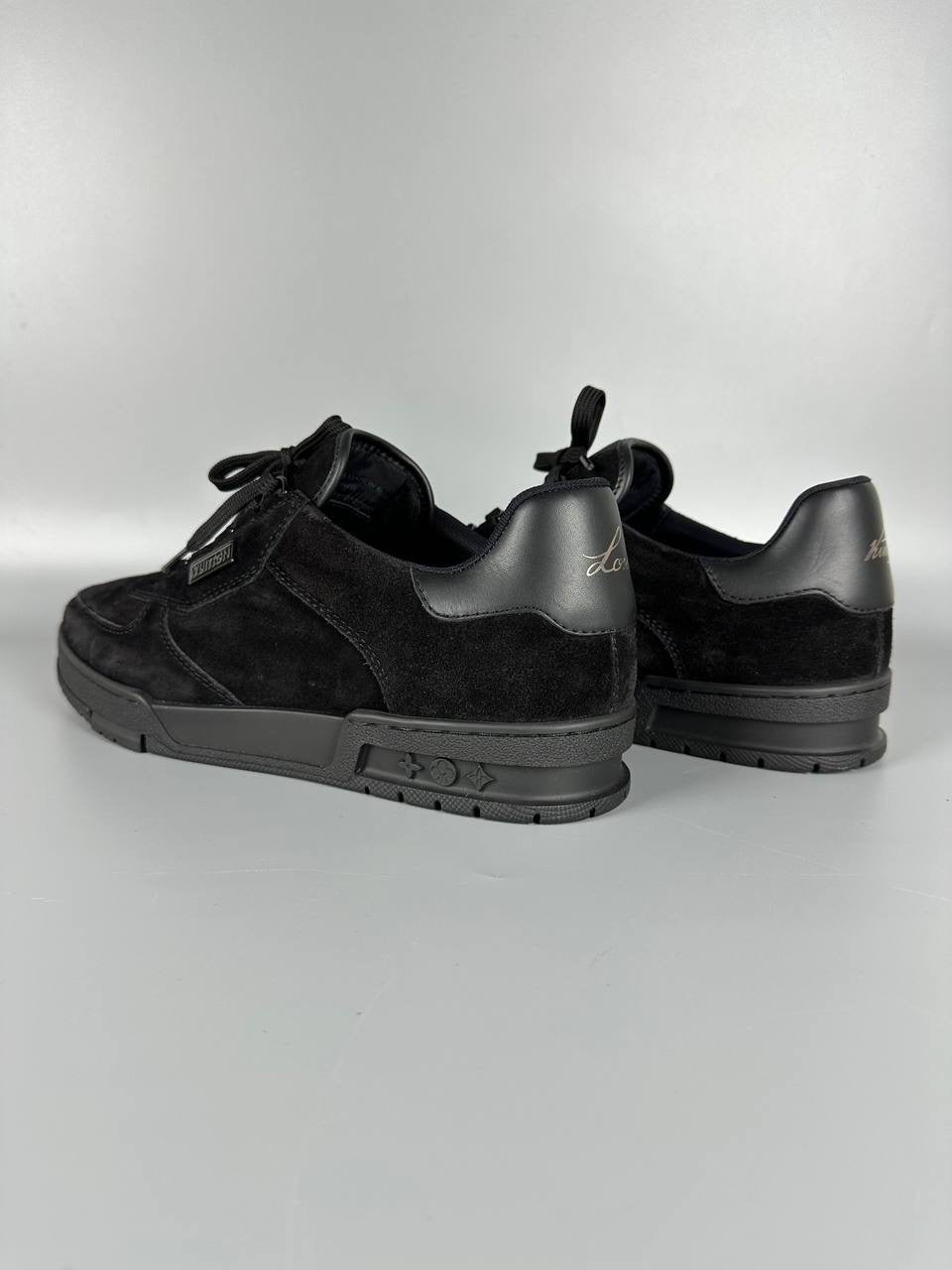 LOUIS VUITTON  Lv Trainer Black Suede Sneakers Men’s Shoes