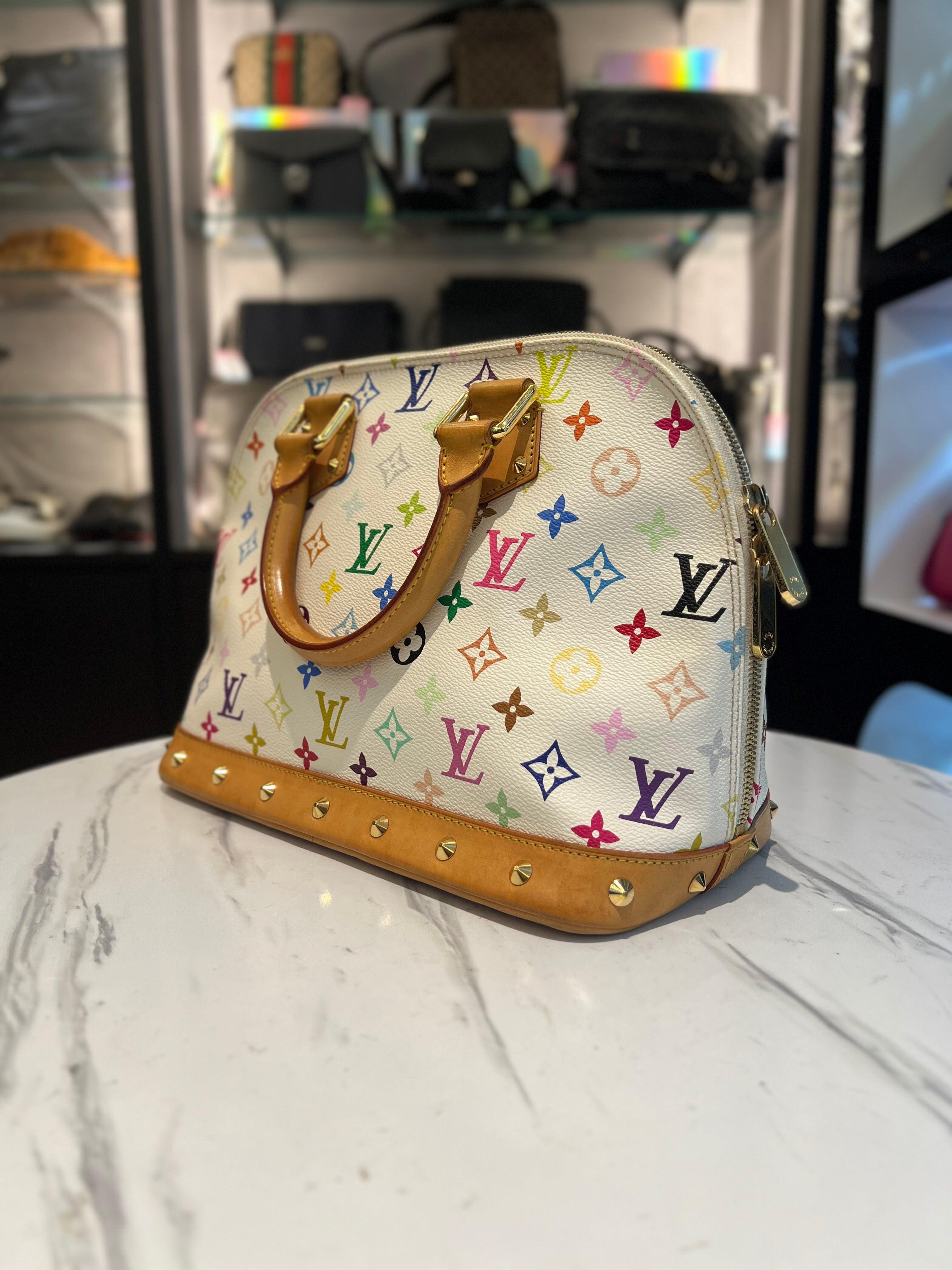 LOUIS VUITTON Monogram Multicolor Alma White Bag - Reeluxs 