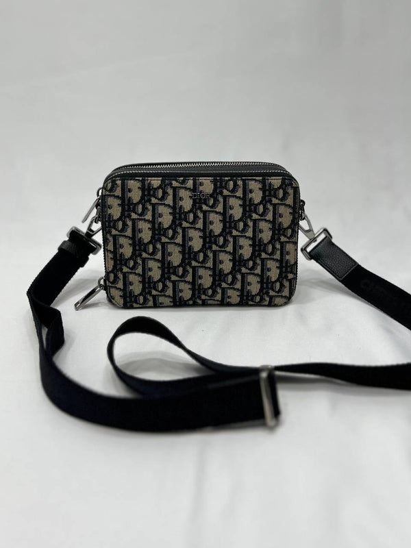 DIOR Zipped Pouch With Oblique Jacquard Bag