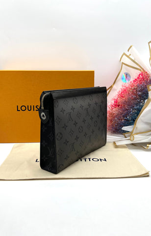 Louis Vuitton Black Monogram Eclipse Pochette Voyage - Reeluxs 