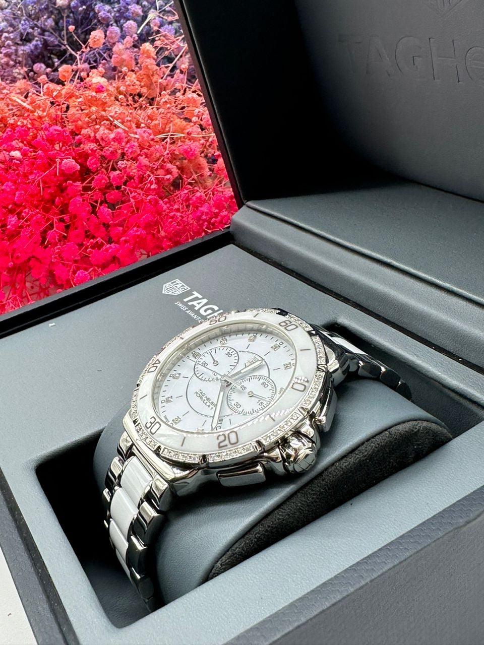 TAG HEUER Formula1 White Dial Diamond Women’s Watch - Reeluxs 