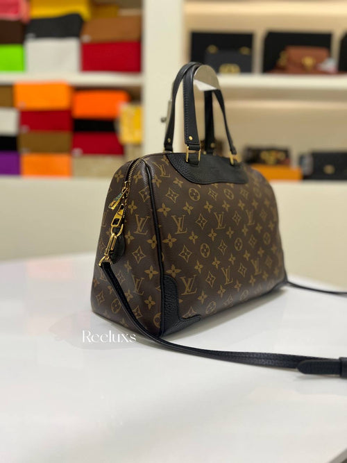 LOUIS VUITTON LV Black Monogram Canvas Retiro NM Bag