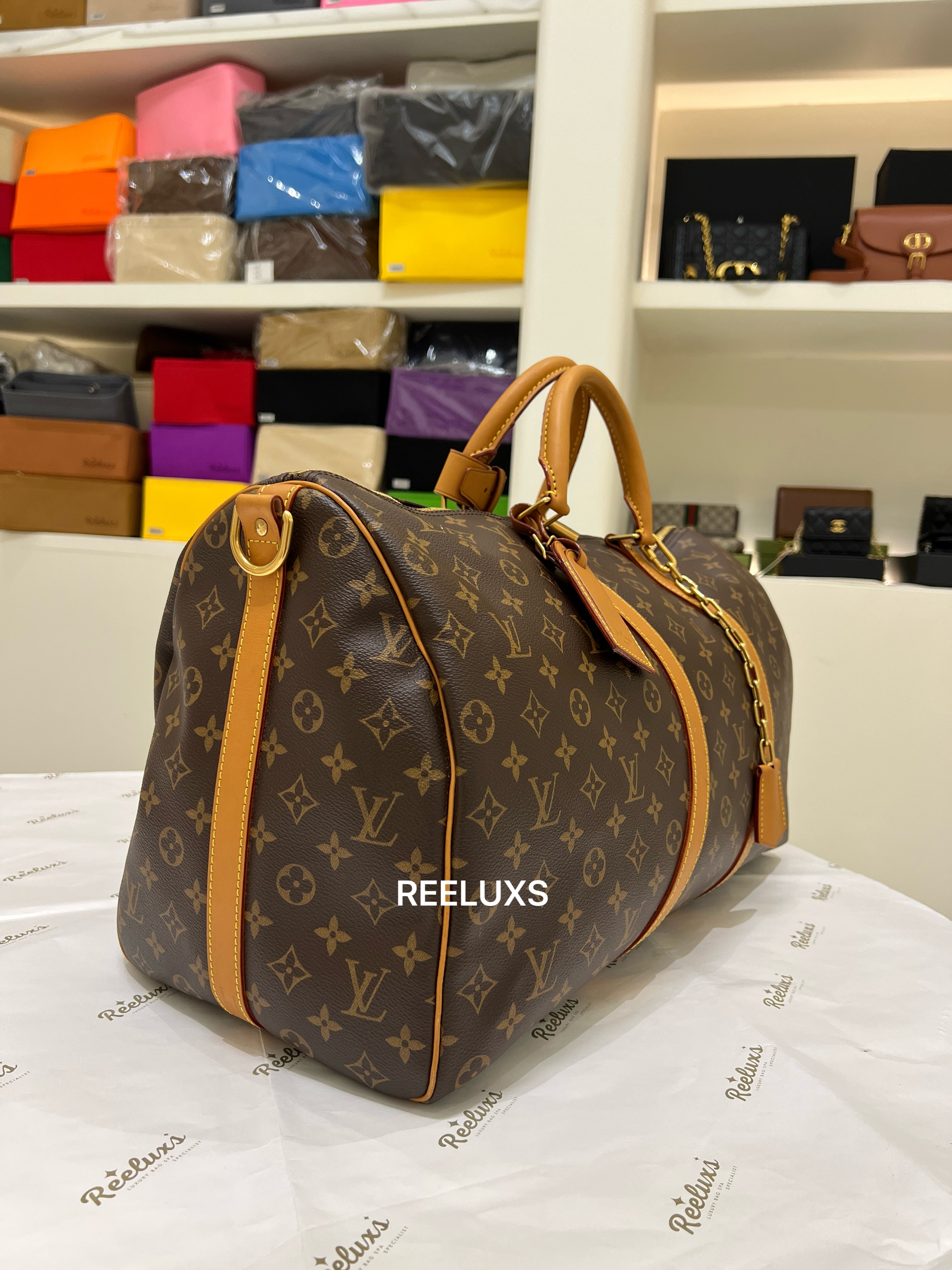 LOUIS VUITTON Monogram Canvas Keepall Bandoulière 50