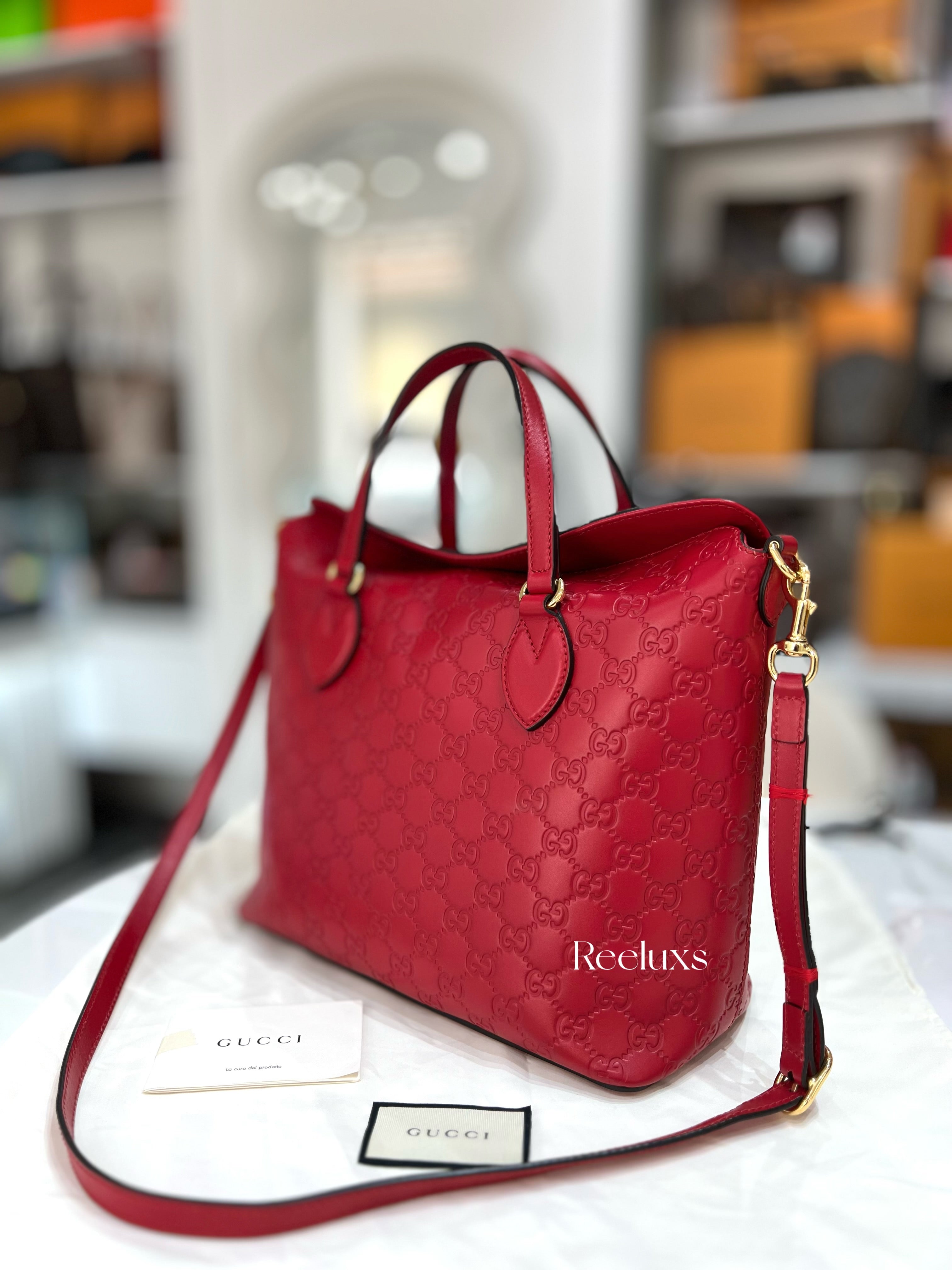 GUCCI Guccissima Leather Top Handle Tote Handbag
