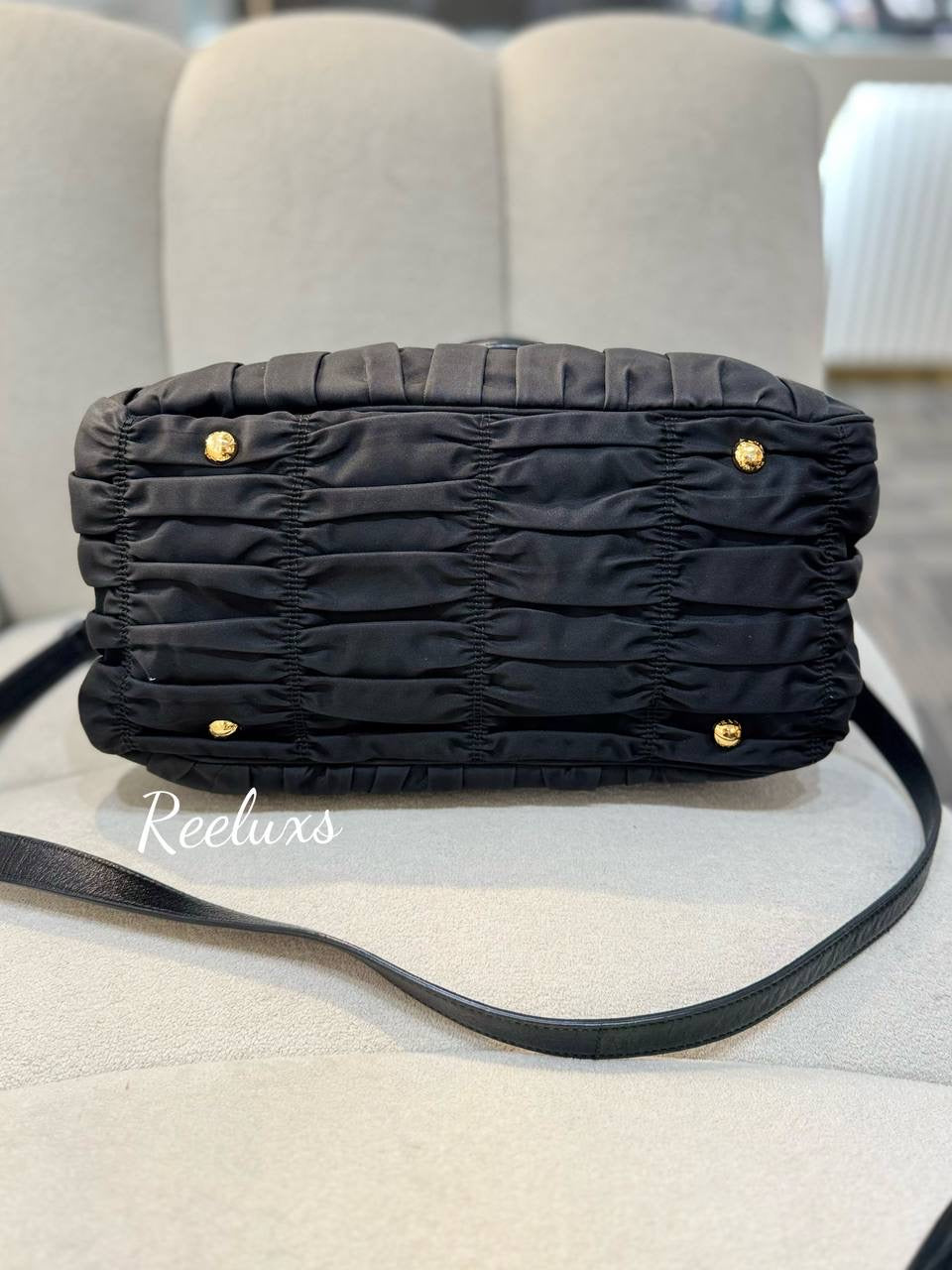 PRADA Tessuto Gaufre Nylon Handbag - Shoulder Bag ( 2-Way )