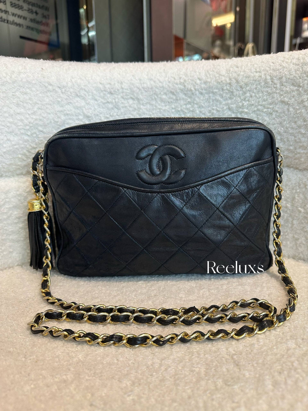 Chanel CC Matelasse Fringe Bag Leather Crossbody Bag