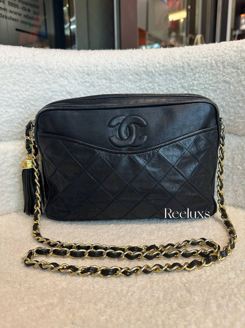 Chanel CC Matelasse Fringe Bag Leather Crossbody Bag