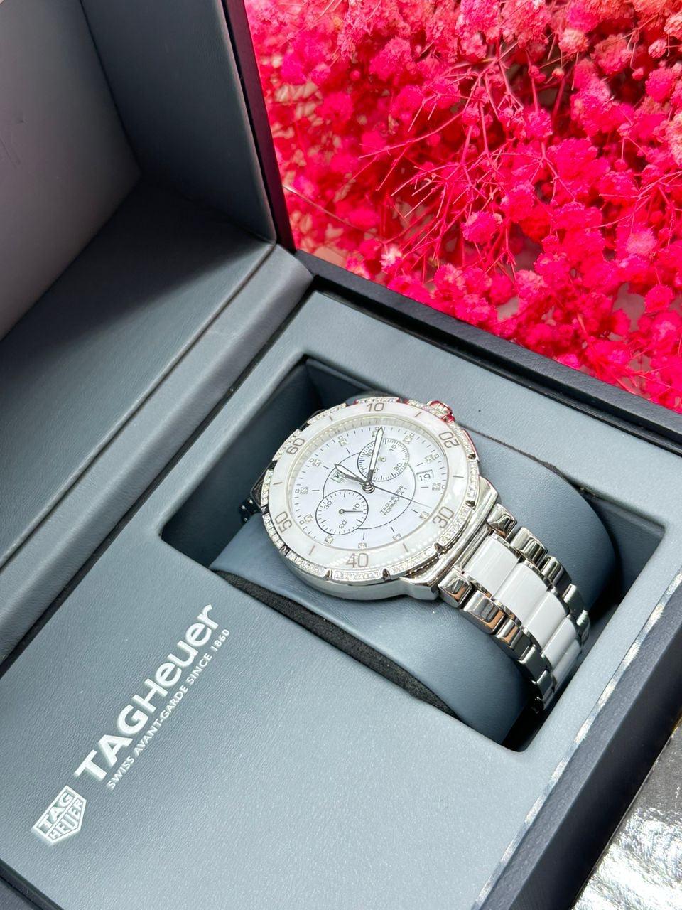TAG HEUER Formula1 White Dial Diamond Women’s Watch - Reeluxs 