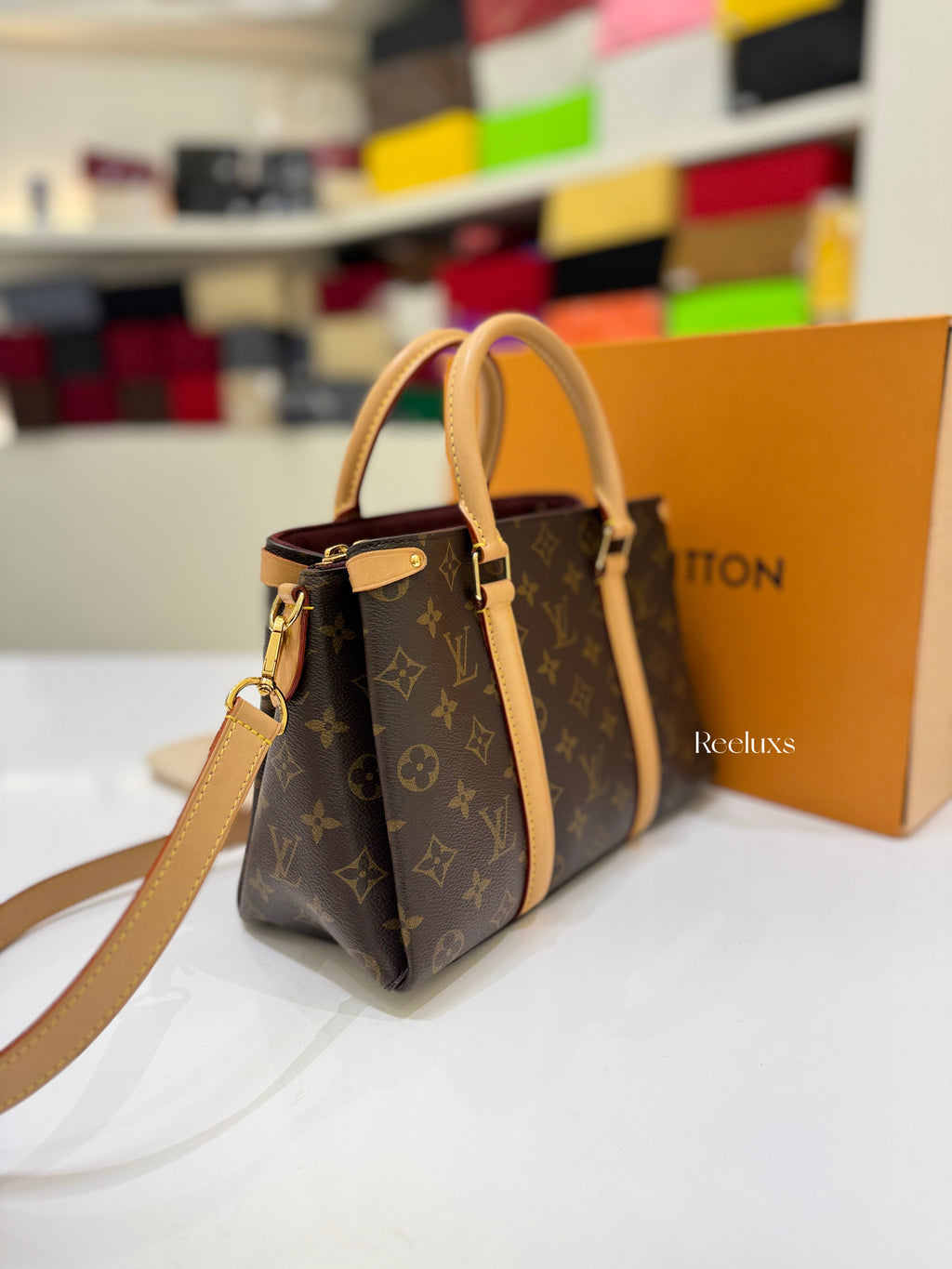 LOUIS VUITTON Soufflot BB handbag Full Set