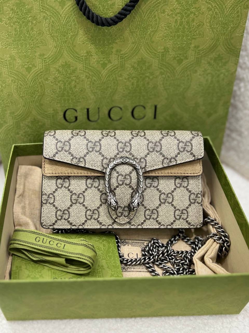 FULL SET GUCCI Dionysus GG Super Mini Slingbag