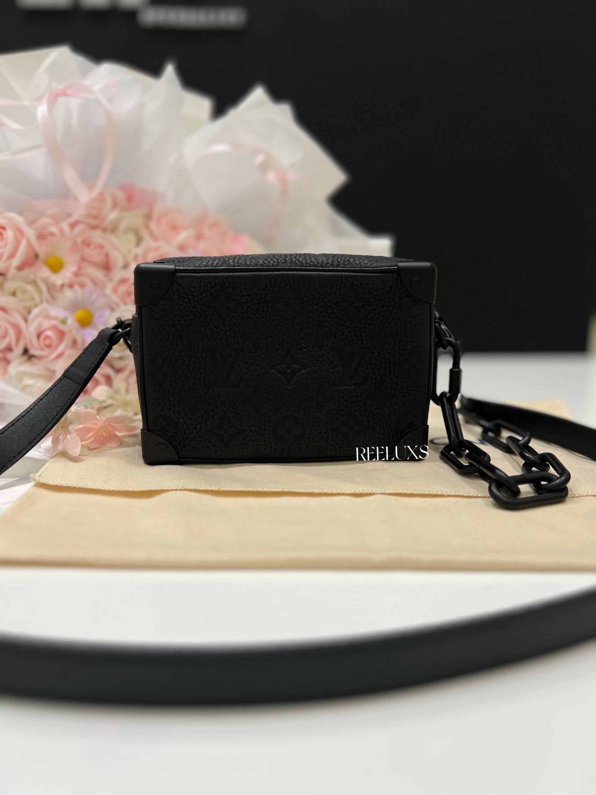 LOUIS VUITTON Mini Soft Trunk in Black Monogram Taurillon Leather