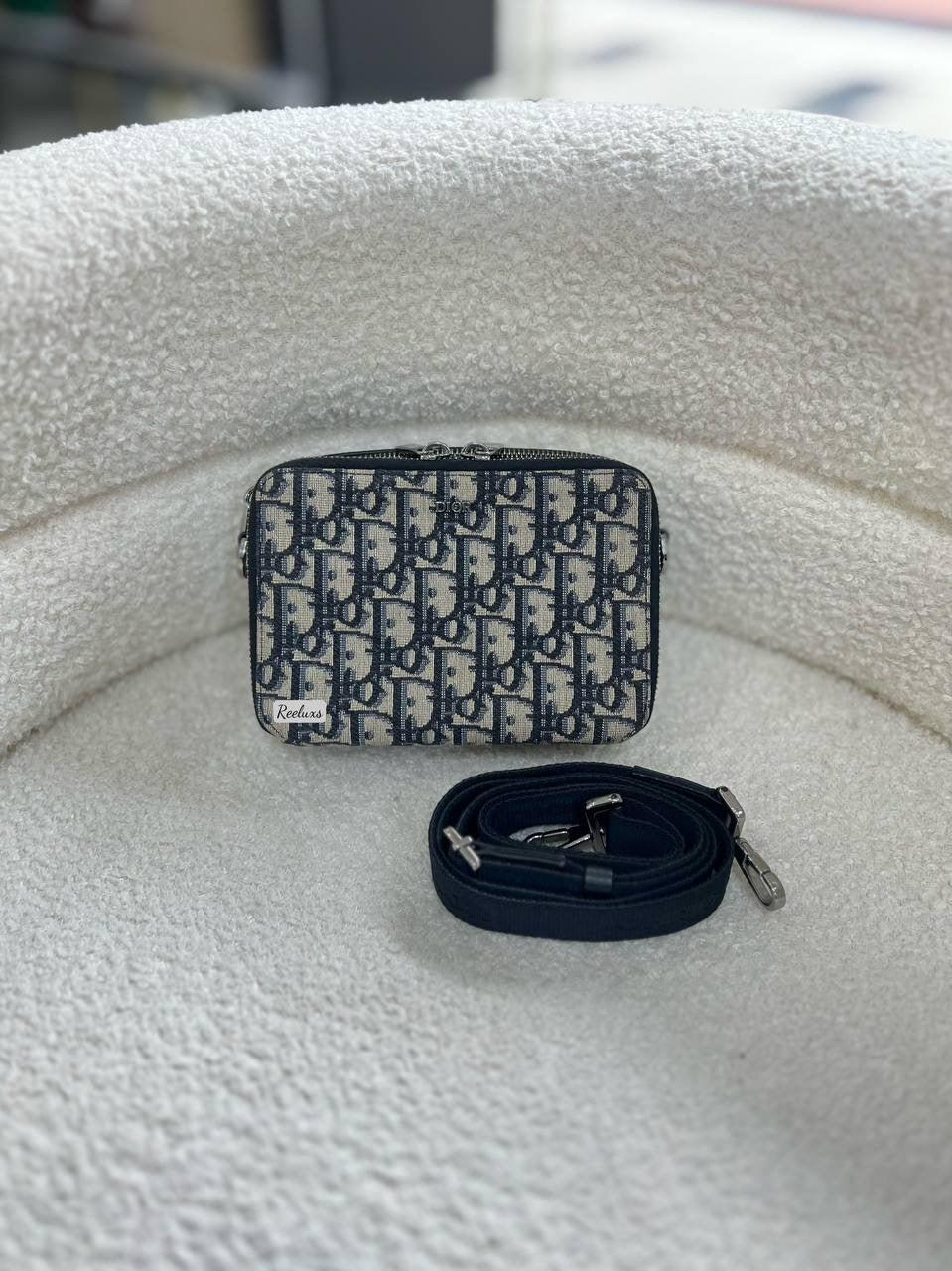 DIOR Zipped Pouch With Oblique Jacquard Bag