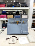 Hermès Birkin 35 Bleu Lin Togo Gold Hardware