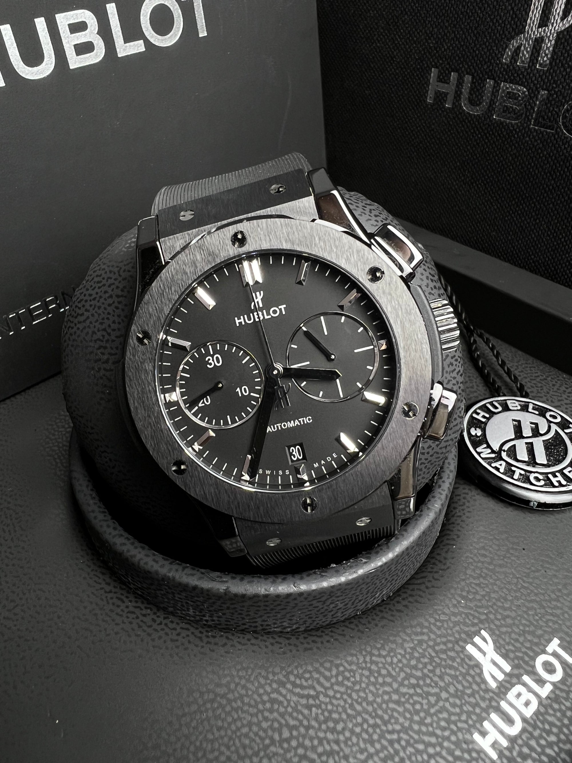 HUBLOT Big Bang Unico 42mm TI/Rubber Black 521.CM.1171.RX Men Watch -Full Set