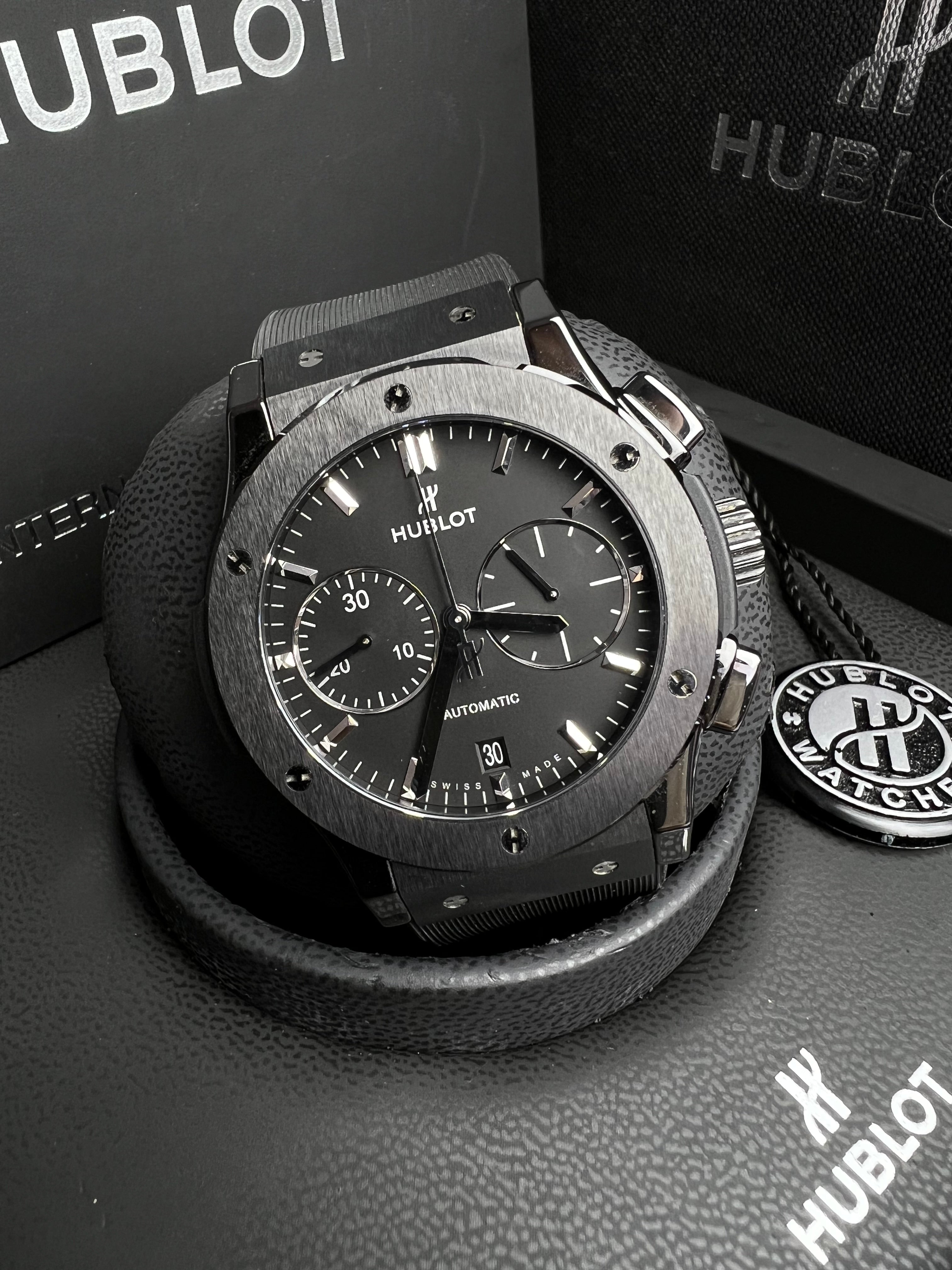 HUBLOT Big Bang Unico 42mm TI/Rubber Black 521.CM.1171.RX Men Watch -Full Set