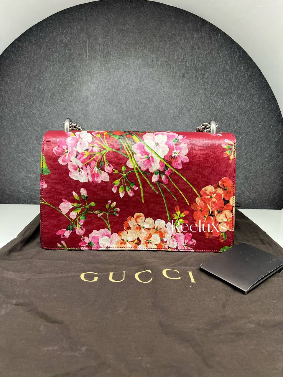 GUCCI Dionysus Blooms Red Leather Shoulder Bag