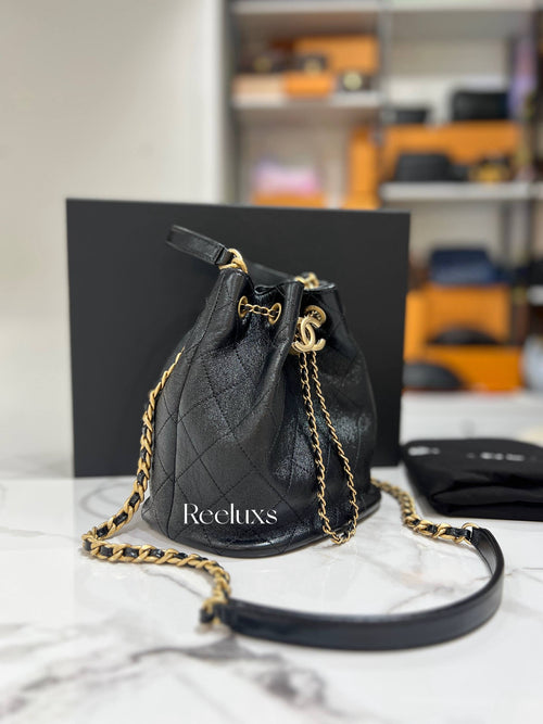 CHANEL Drawstring Bucket Bag