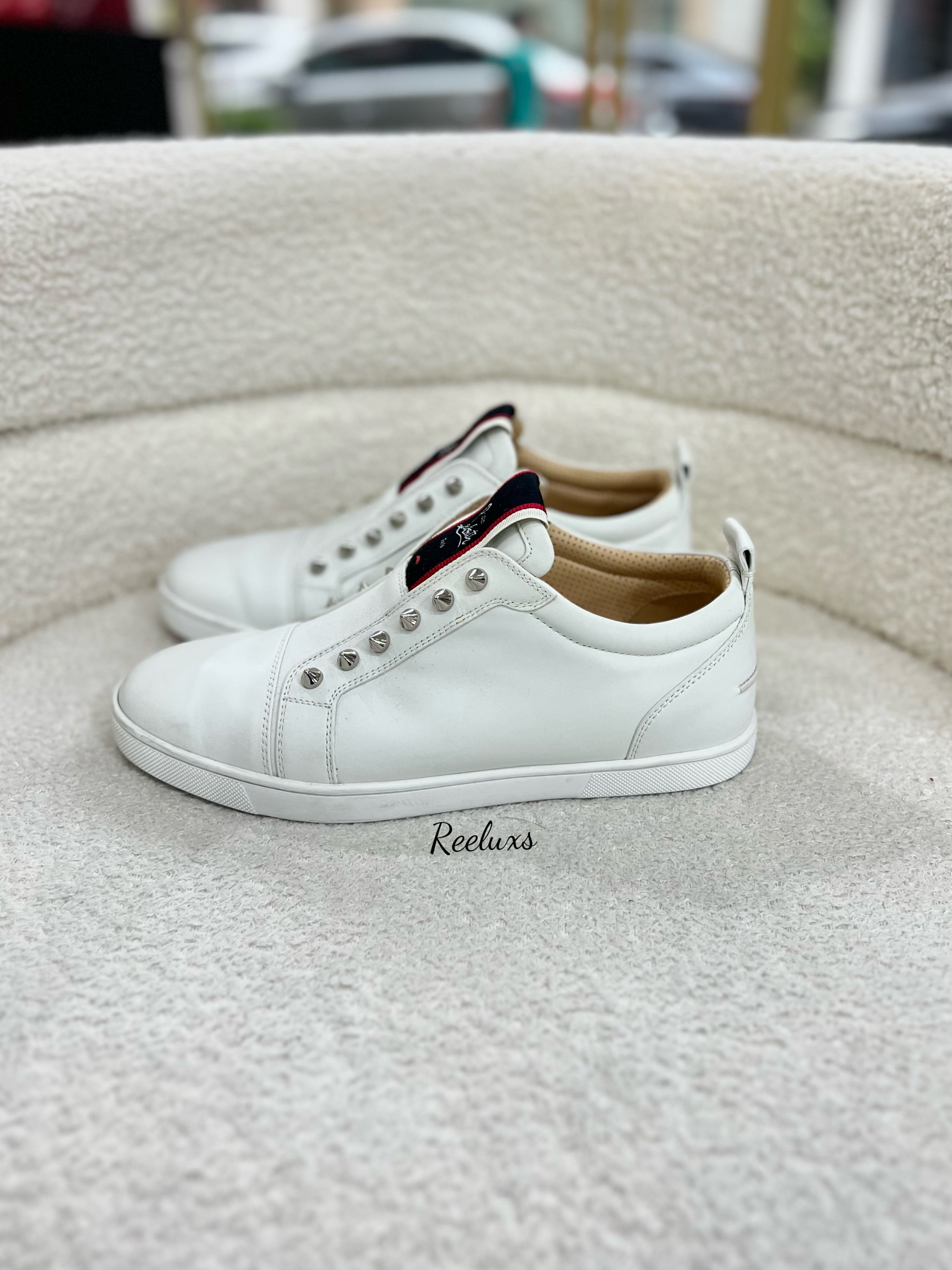 Christian Louboutin Unisex’s Fique A Vontade Leather Low-Top Sneakers