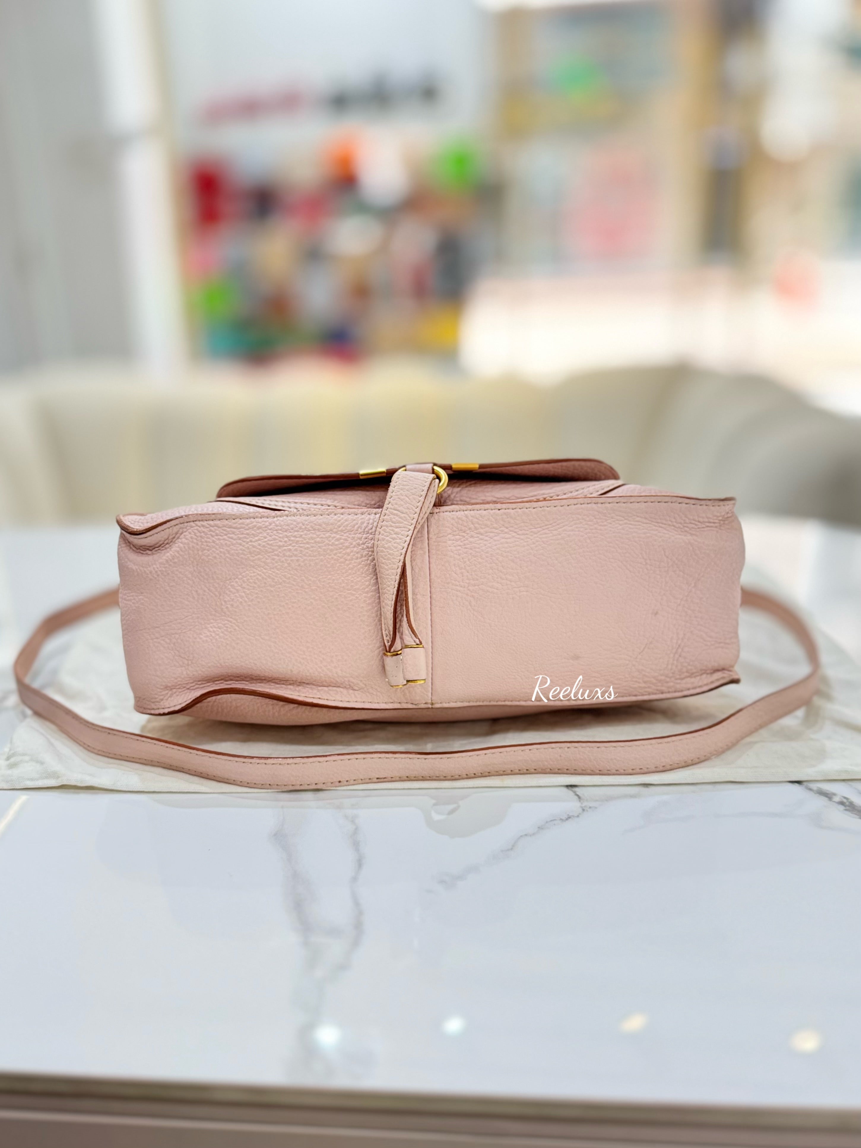 CHLOE Marcie pink Leather Medium Shoulder Bag