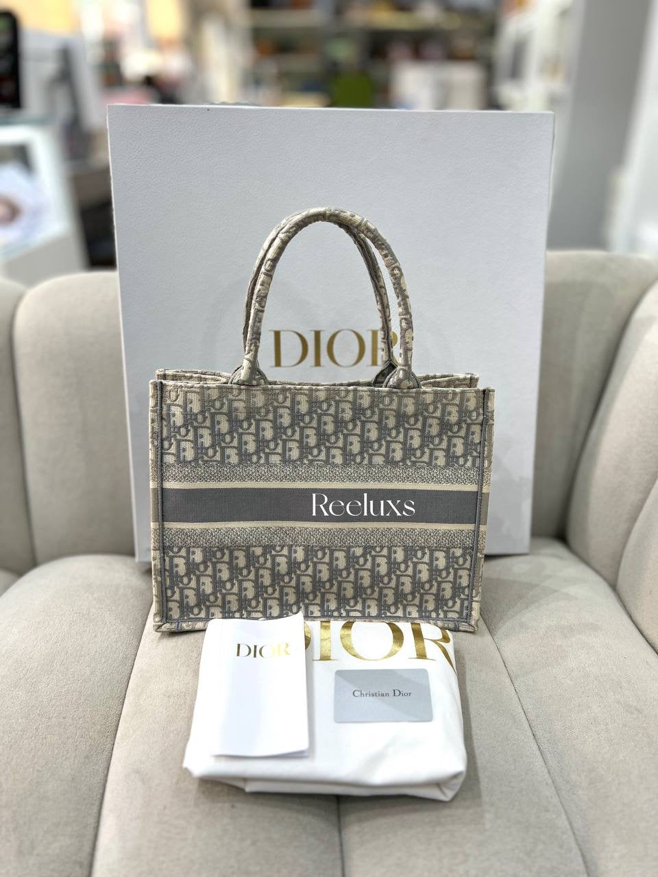 CHRISTIAN DIOR Book Tote Bag In Medium Size