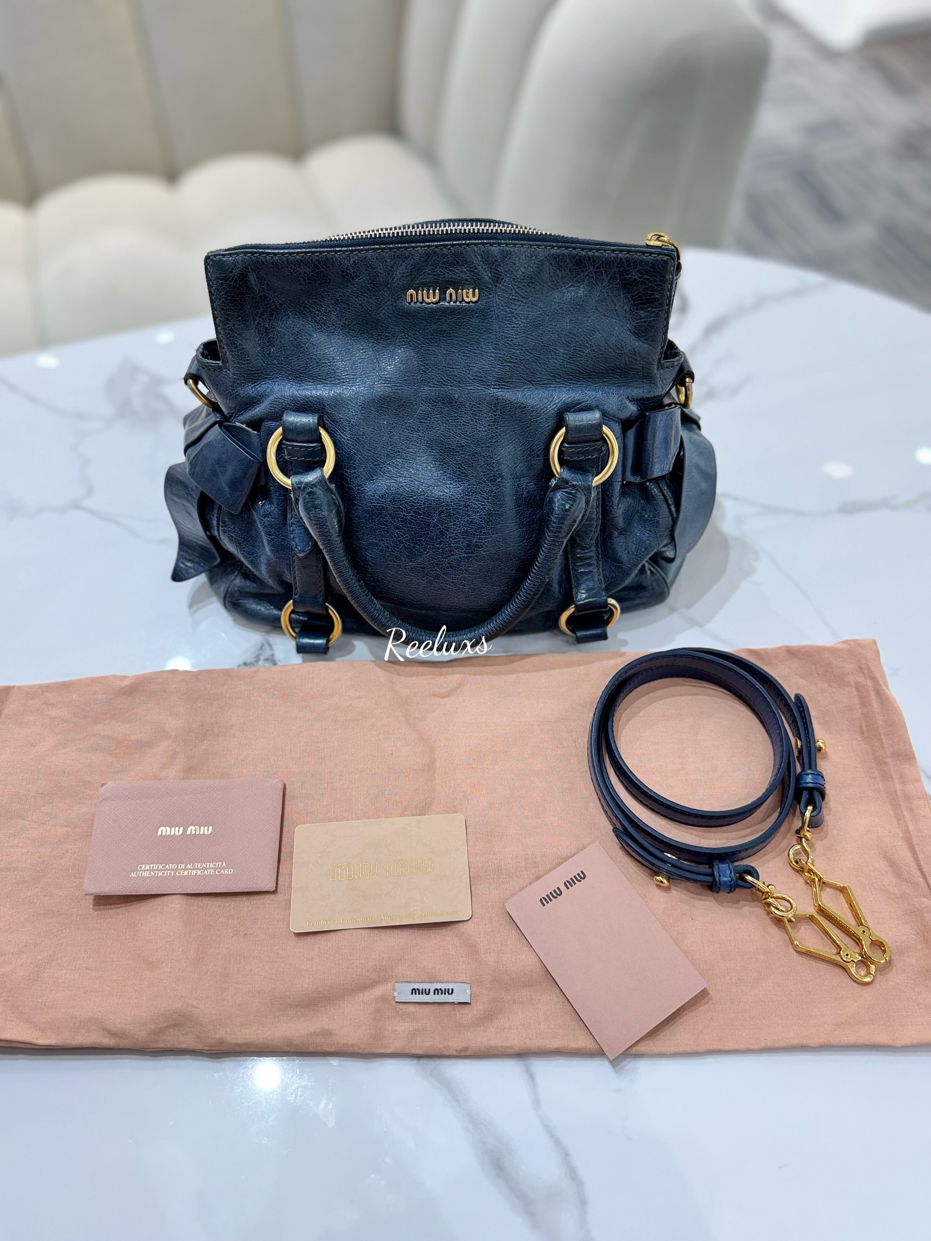 MIU MIU Satchel  Leather Hand Bag