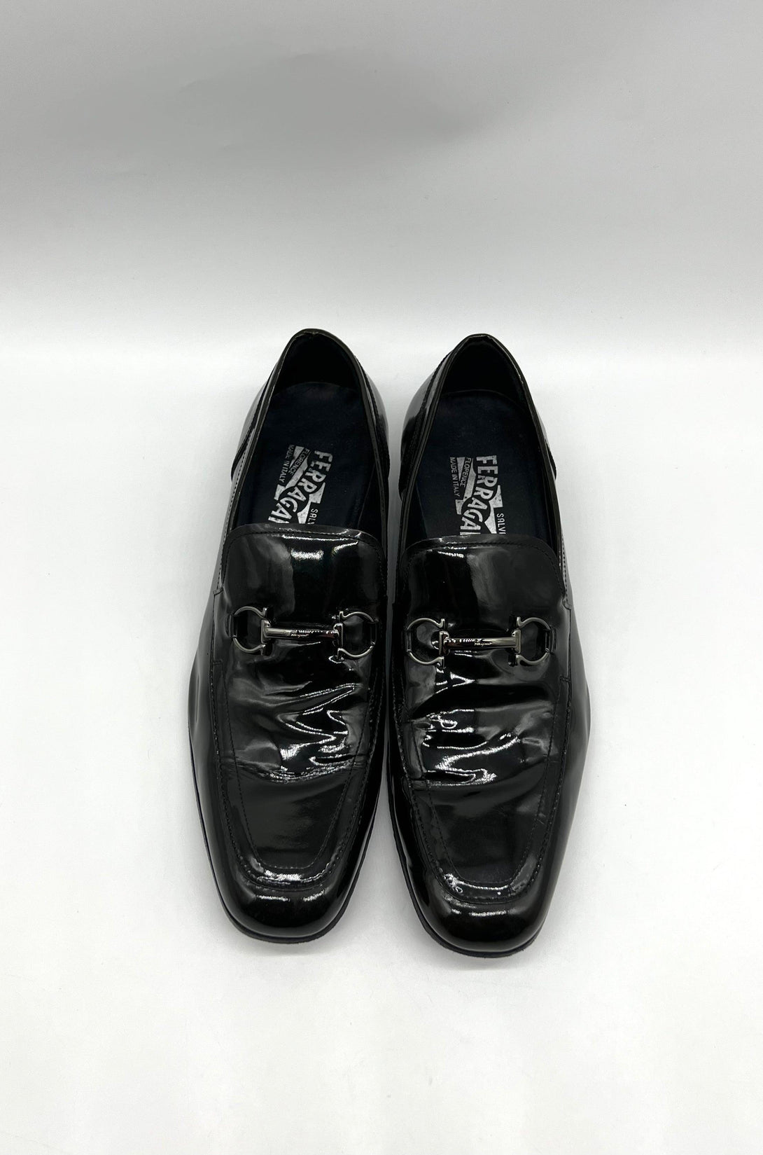 NEW SALVATORE FERRAGAMO DINAMO LEATHER GANCINI LOAFERS SHOES - Reeluxs 