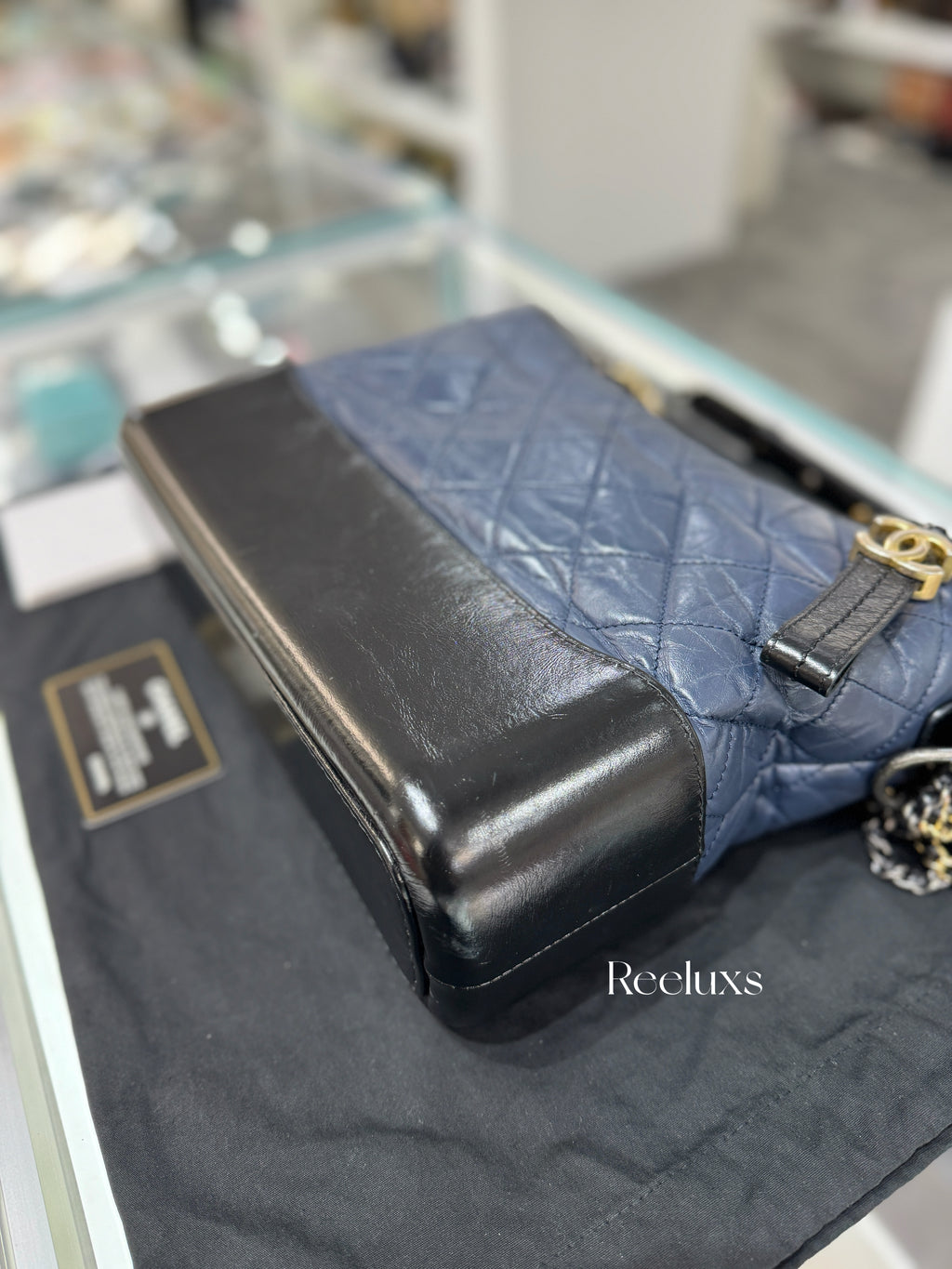 CHANEL Gabrielle Hobo Bag Navy Blue