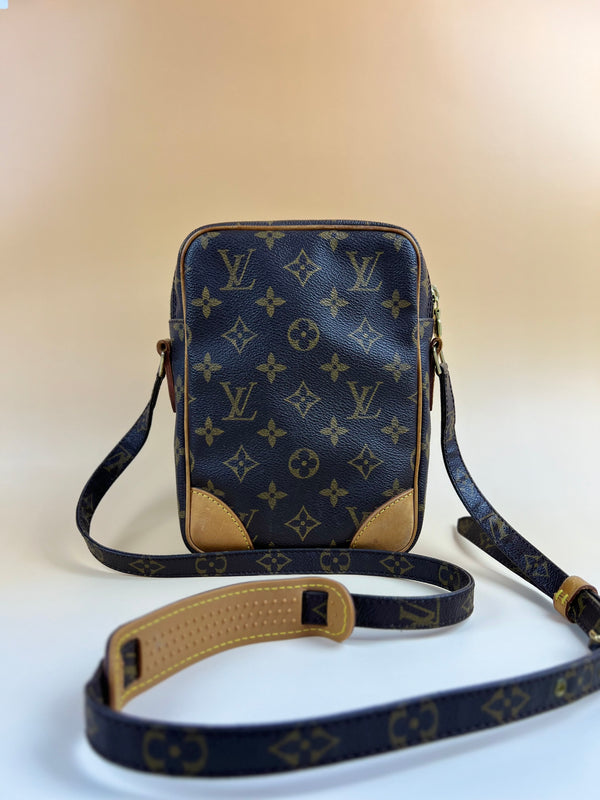 LOUIS VUITTON Danube Monogram Canvas Shoulder Bag For Women