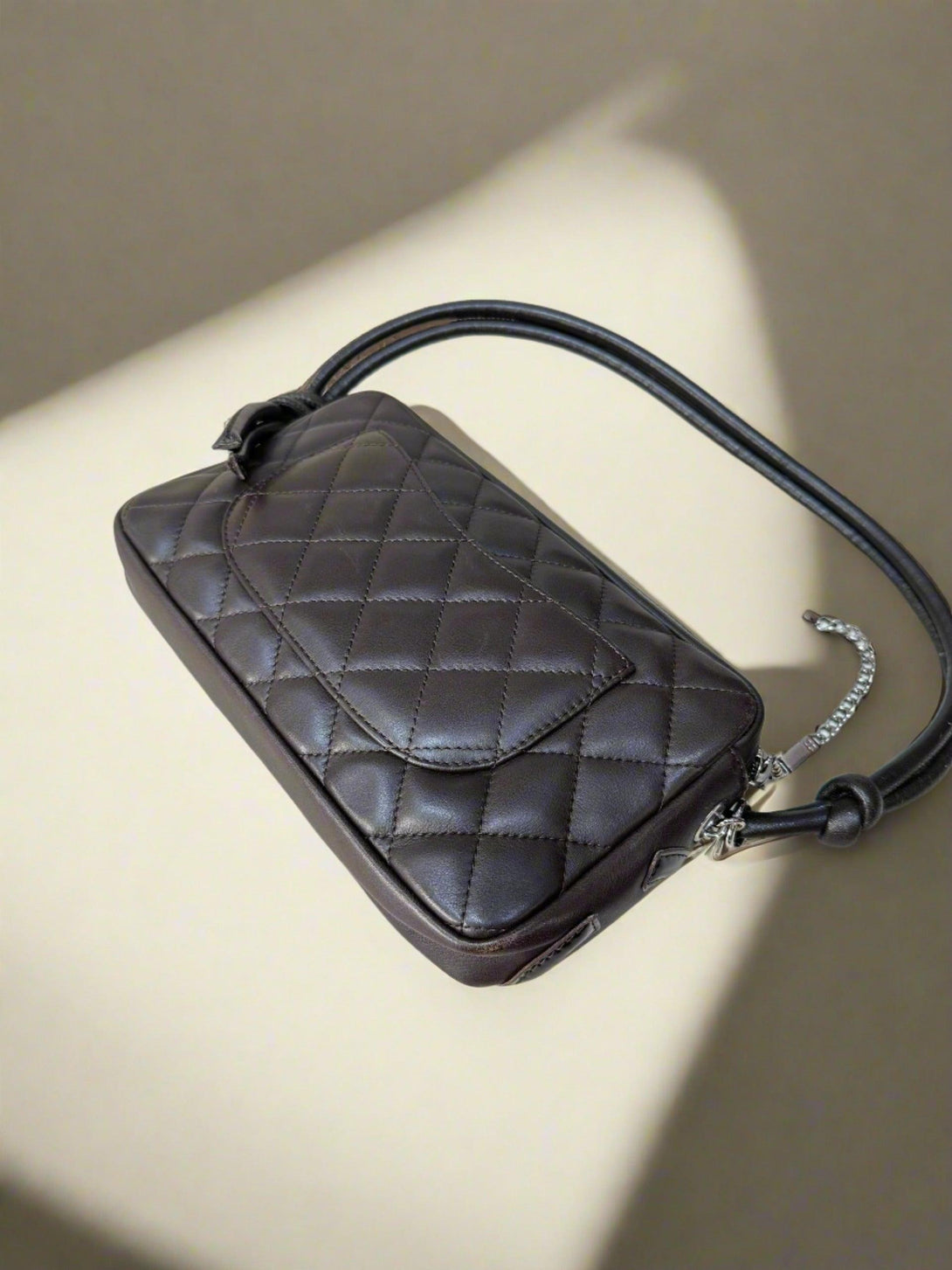 CHANEL Cambon Ligne Handbag Brown Calfskin - Reeluxs 