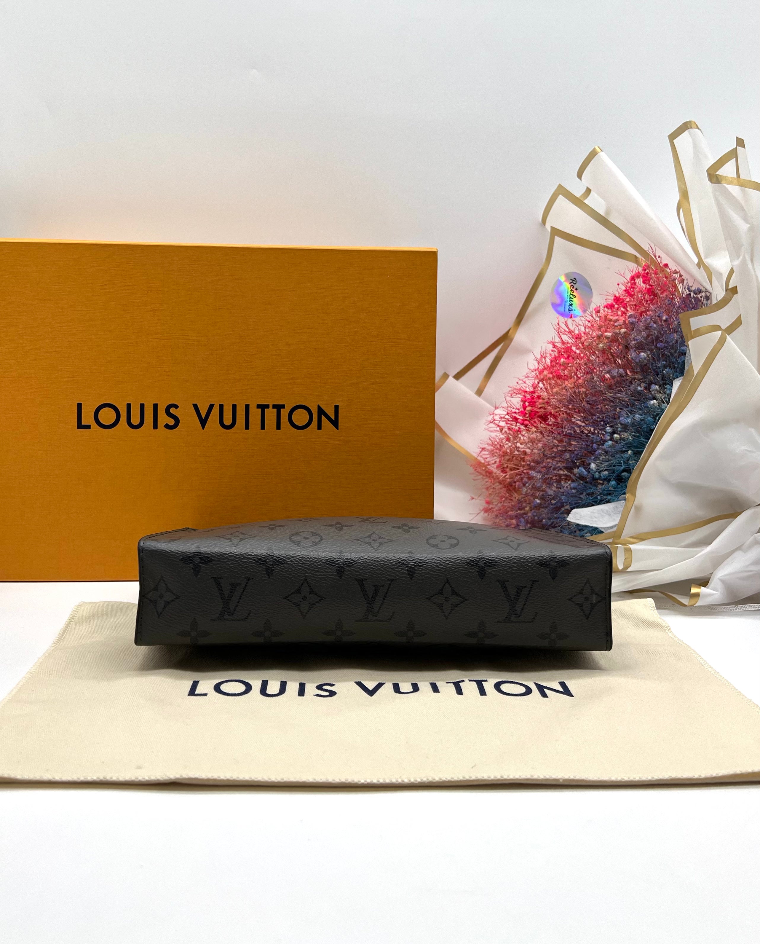 Louis Vuitton Black Monogram Eclipse Pochette Voyage - Reeluxs 