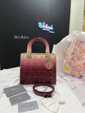 CHRISTIAN DIOR Medium Ombre Patent Leather Cannage Bag