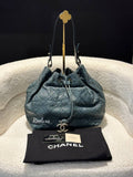 CHANEL Leather Buket Drawstring bag For Women