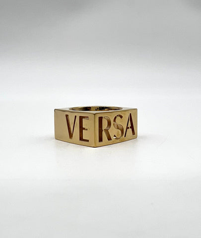 VERSACE Gold Medusa Square Ring - Reeluxs 