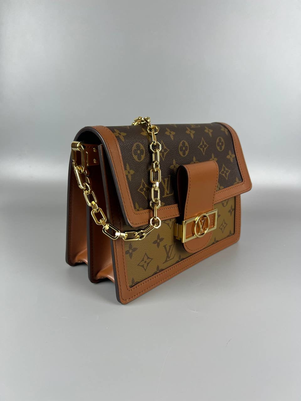 2024 Micrcochip LOUIS VUITTON DAUPHINE LV MM Other Monogram Canvas Handbag Microchip Full Set